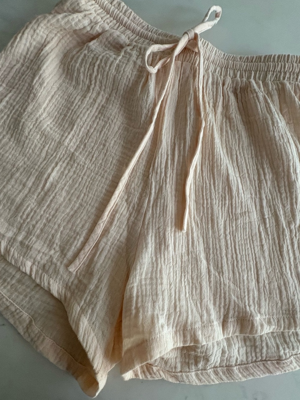 100% Cotton Gauze Button-Down Top and Shorts Set - Picture 3 of 9